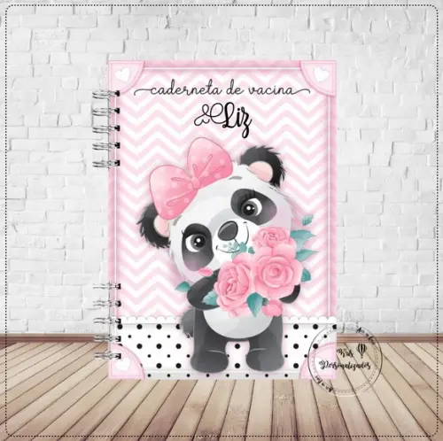Kit Caderneta de Vacina + Livro do Bebê 2 - Panda
