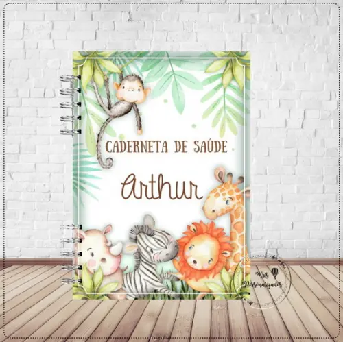 Kit Caderneta de Vacina + Livro do Bebê 2 - Safari