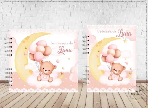 Kit Livro Adoção + Caderneta de Saúde Ursinha na Lua