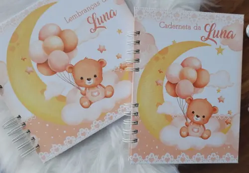 Kit Livro Adoção + Caderneta de Saúde Ursinha na Lua