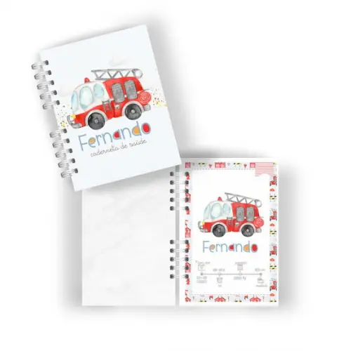 Kit Livro Bebê ,caderneta e Mini Porta Documento Bombeiros