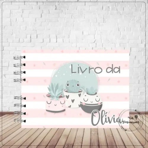 Kit Livro Bebê e Caderneta de Saúde Cactus