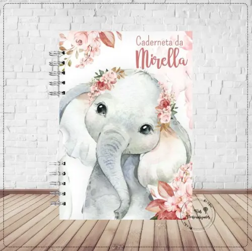 Kit Livro do Bebê , Caderneta de Vacina e Álbum Elefantinha
