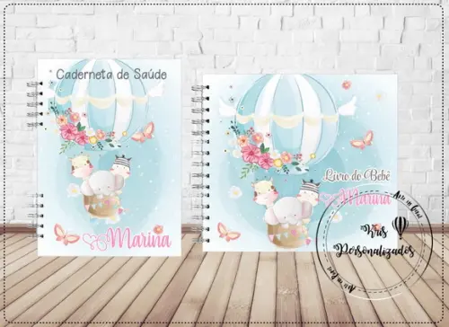 Kit Livro do Bebê + Caderneta de Saúde - Bichinhos Baloeiros
