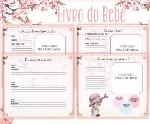 Kit Livro do Bebê + Caderneta de Saúde - Boneca