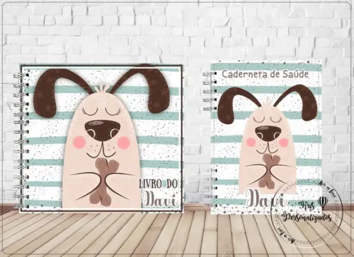 Kit Livro do Bebê + Caderneta de Saúde - Capa Cachorrinho