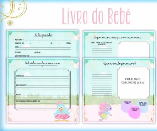 Kit Livro do Bebê + Caderneta de Saúde - Galinha Pintadinha