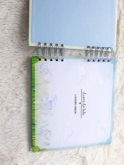 Kit Livro do Bebê + Caderneta de Saúde - Ovelhinha menino