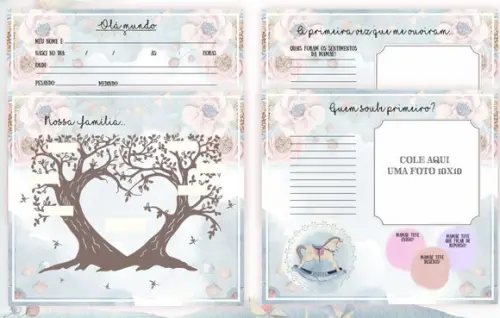 Kit Livro Do Bebê + Caderneta De Saúde Carrossel