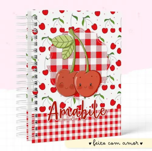 Kit Livro Do Bebê + Caderneta De Saúde Cerejinha