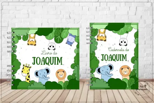 Kit Livro do Bebê + Caderneta de Saúde Safari Minimalista