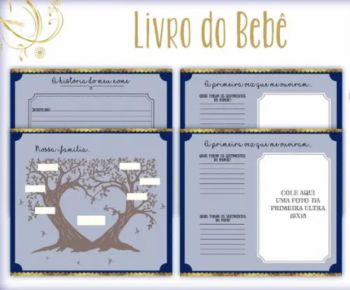 Kit Livro do Bebê + Caderneta de Saúde- Realeza