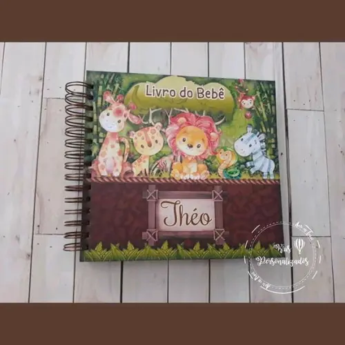 Kit Livro do Bebê + Caderneta de Saúde- Safari