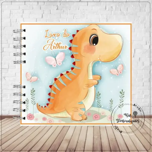 Kit Livro do Bebê + Caderneta de Vacina - Dinossauro