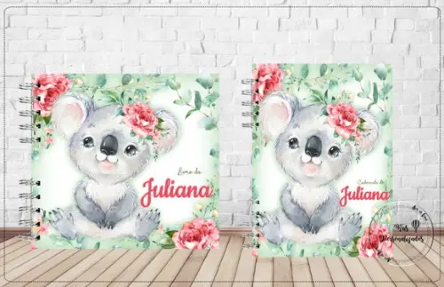 Kit Livro do Bebê + Caderneta de Vacina -Koala