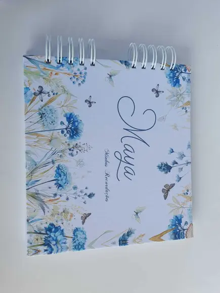 Kit Livro do Bebê 1,1 + Caderneta de Vacina Floral Azul