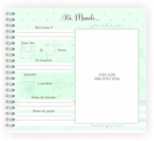 Kit Livro do Bebê e Caderneta de Saúde - Neutro