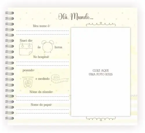 Kit Livro do Bebê e Caderneta de Saúde - Neutro