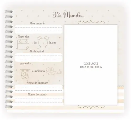 Kit Livro do Bebê e Caderneta de Saúde - Neutro
