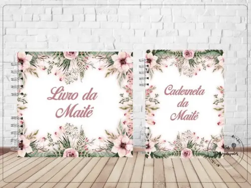Kit Livro do Bebê e Caderneta de Vacina Floral
