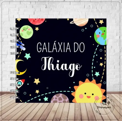 Kit Livro do Bebê e Caderneta de Vacina Galáxia