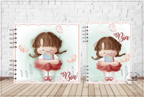 Kit Livro do Bebê e Caderneta de Vacina Menininha
