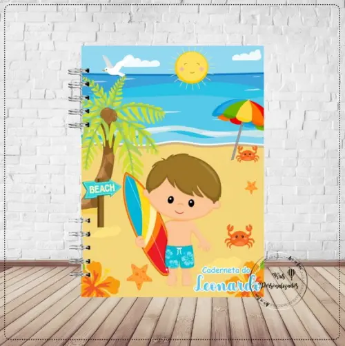 Kit Livro do Bebê e Caderneta de Vacina Praia