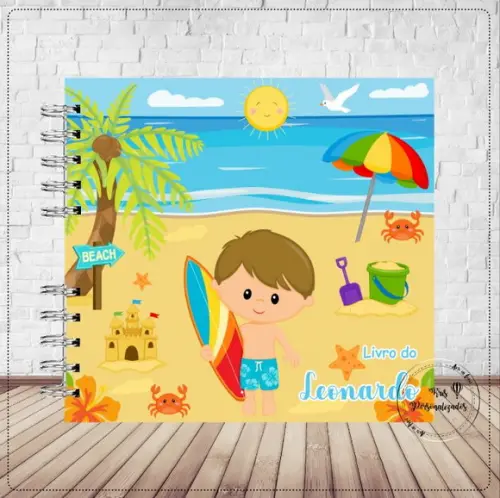 Kit Livro do Bebê e Caderneta de Vacina Praia