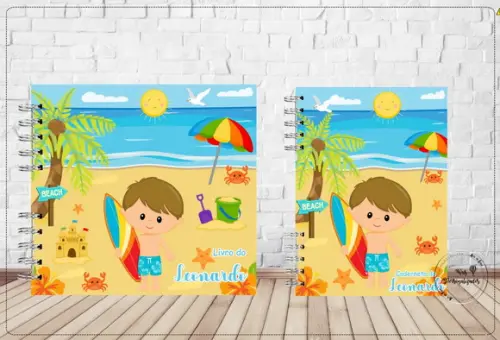 Kit Livro do Bebê e Caderneta de Vacina Praia