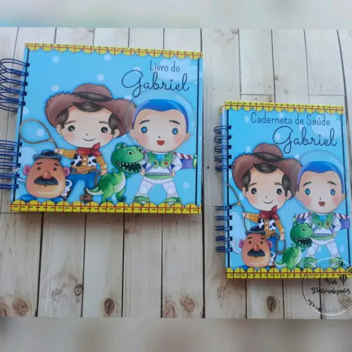 Kit Livro do Bebê e Caderneta de Vacina Toy story