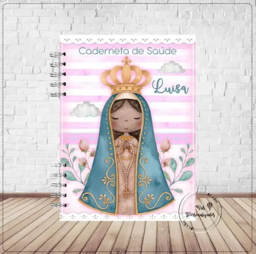 Kit Livro do Bebê e Caderneta Nossa Senhora de Aparecida