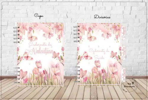 Kit Livro e Caderneta Jardim Borboletas c Divis e hologr