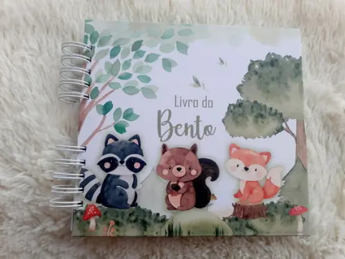Kit Livro do Bebê e Caderno de Assinaturas Bosque