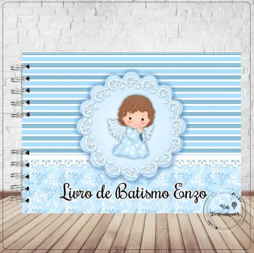 Livro do Batismo Anjo Azul