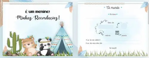 Livro do Bebê 2.1 -Bichinhos Tribal