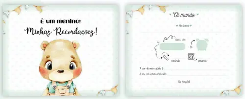 Livro do Bebê 2.1 -Ursinho Aquarela