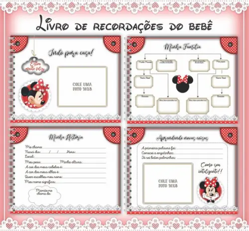Livro do Bebê 3 - Minie Vermelha