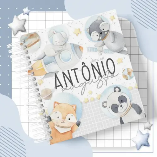 Livro do Bebê 4 Astronautas Animais