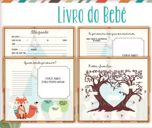 Livro do Bebê Bosque Tribal Menino