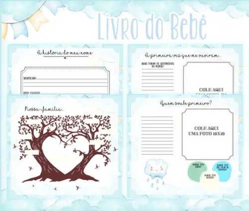 Livro do Bebê Chuva de Amor Azul