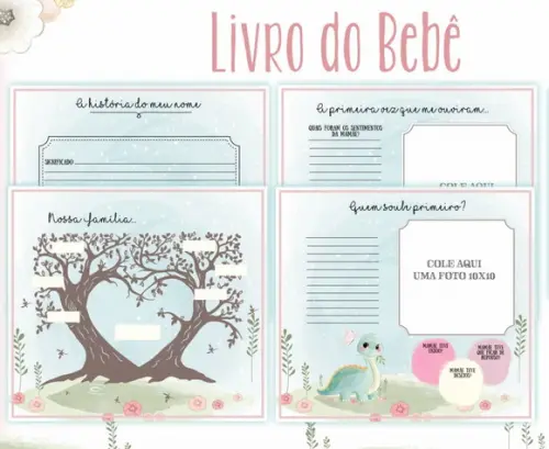 Livro do Bebê Dinossauro Menina