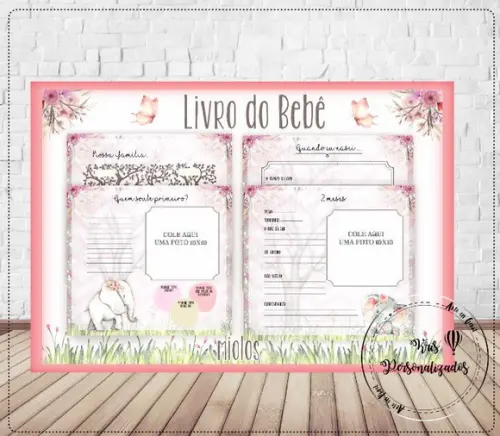 Livro do Bebê Elefantinha Rosa