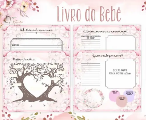 Livro do Bebê Floral