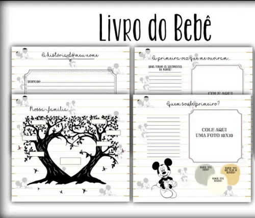 Livro do Bebê Mickey Minimalista