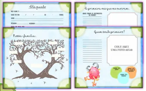 Livro do Bebê Monstrinhos cute