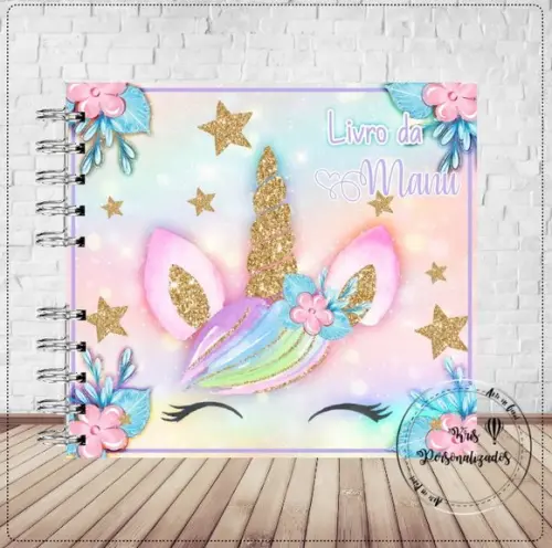 Livro do Bebê Unicórnio Glitter