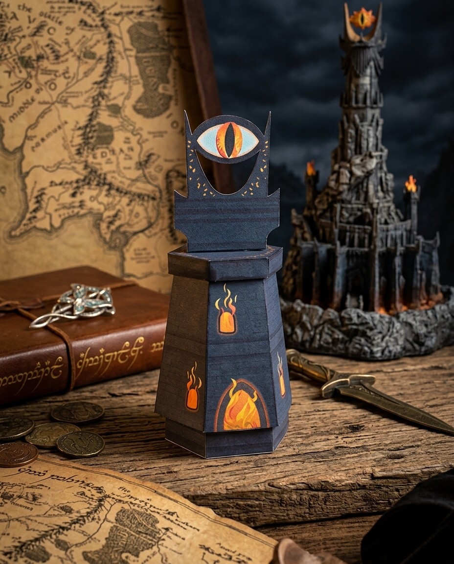 Kit 5 Caixinhas Torre de Sauron - O Senhor dos Anéis Luxo - Pers