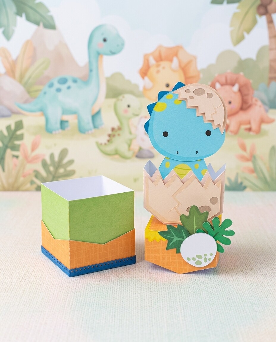5 CENTRO DE MESA DINOBOX LUXO - PERSONALIZADOS - LEMBRANCINHAS - 
