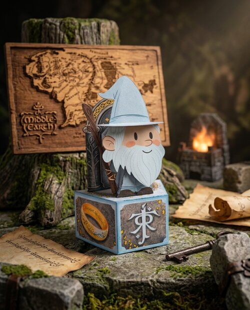 Kit 5 Caixinhas Gandalf - O Senhor dos Anéis Luxo - Personalizad
