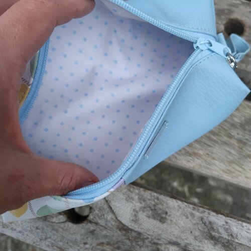 Estojo borboleta corações azul